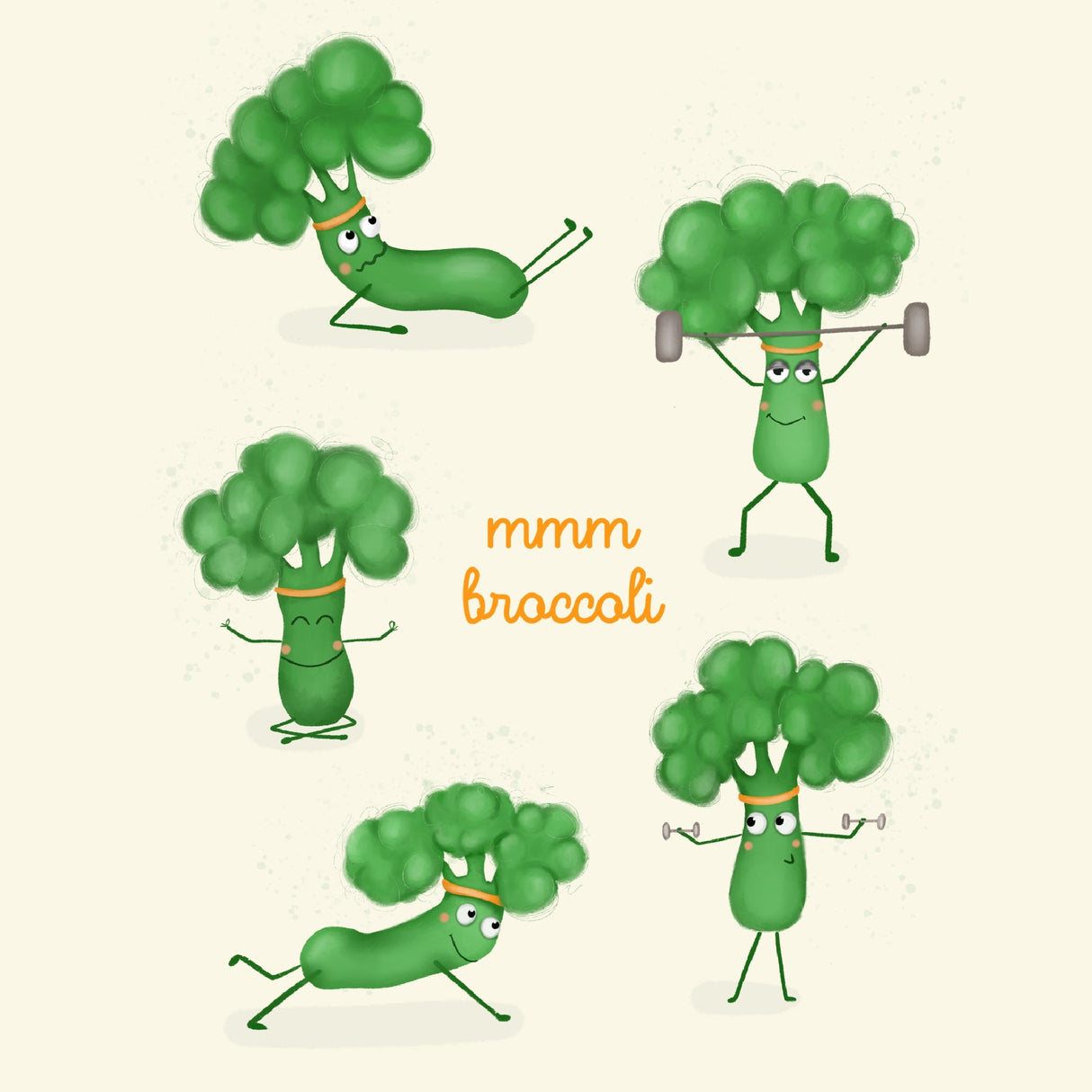 Broccoli Dyrker Motion Plakat - Lille Plakat