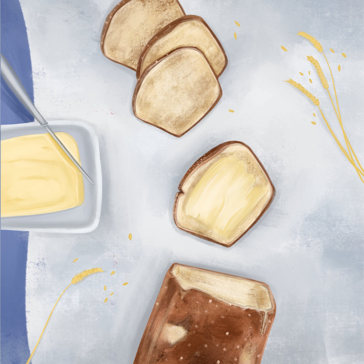 Brød Med Smør Plakat - Lille Plakat