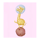 Giraf I Rummet Plakat - Pink - Lille Plakat