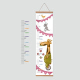 Højdemåler Plakat - Cirkus Giraf - Pink Guirlander - Lille Plakat