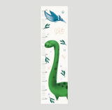 Højdemåler plakat - Dinosaur - Langhals - Grøn - Lille Plakat