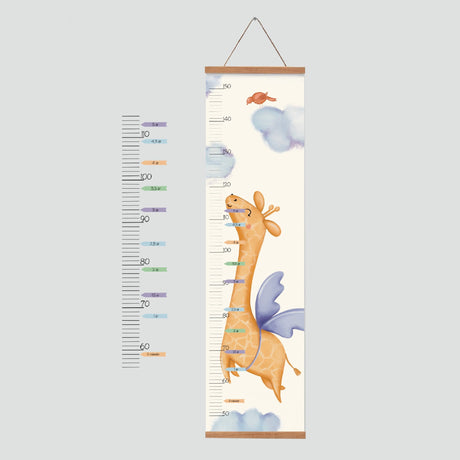 Højdemåler Plakat - Flyvende Giraf - Lille Plakat