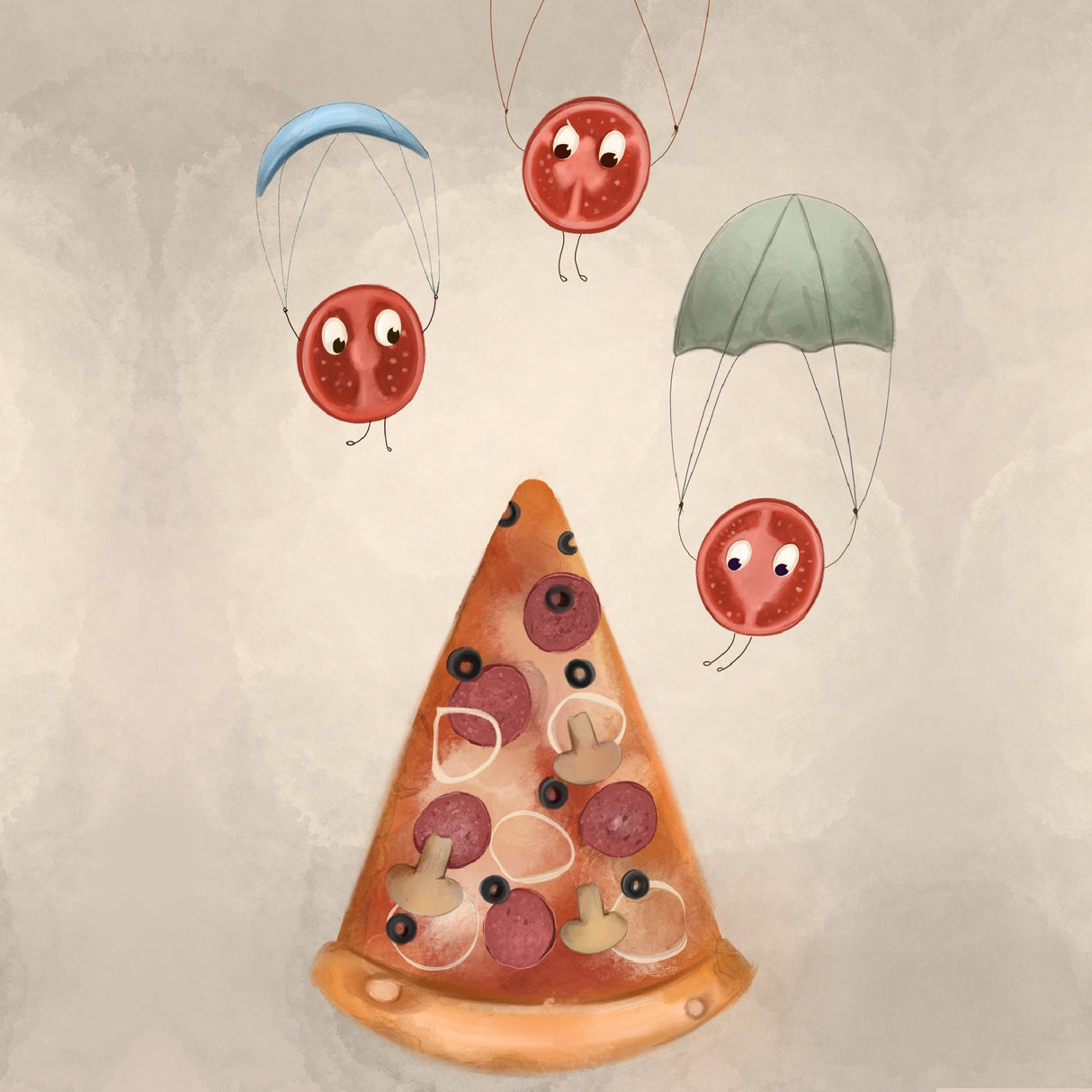 Pizza Pepperoni Plakat - Lille Plakat