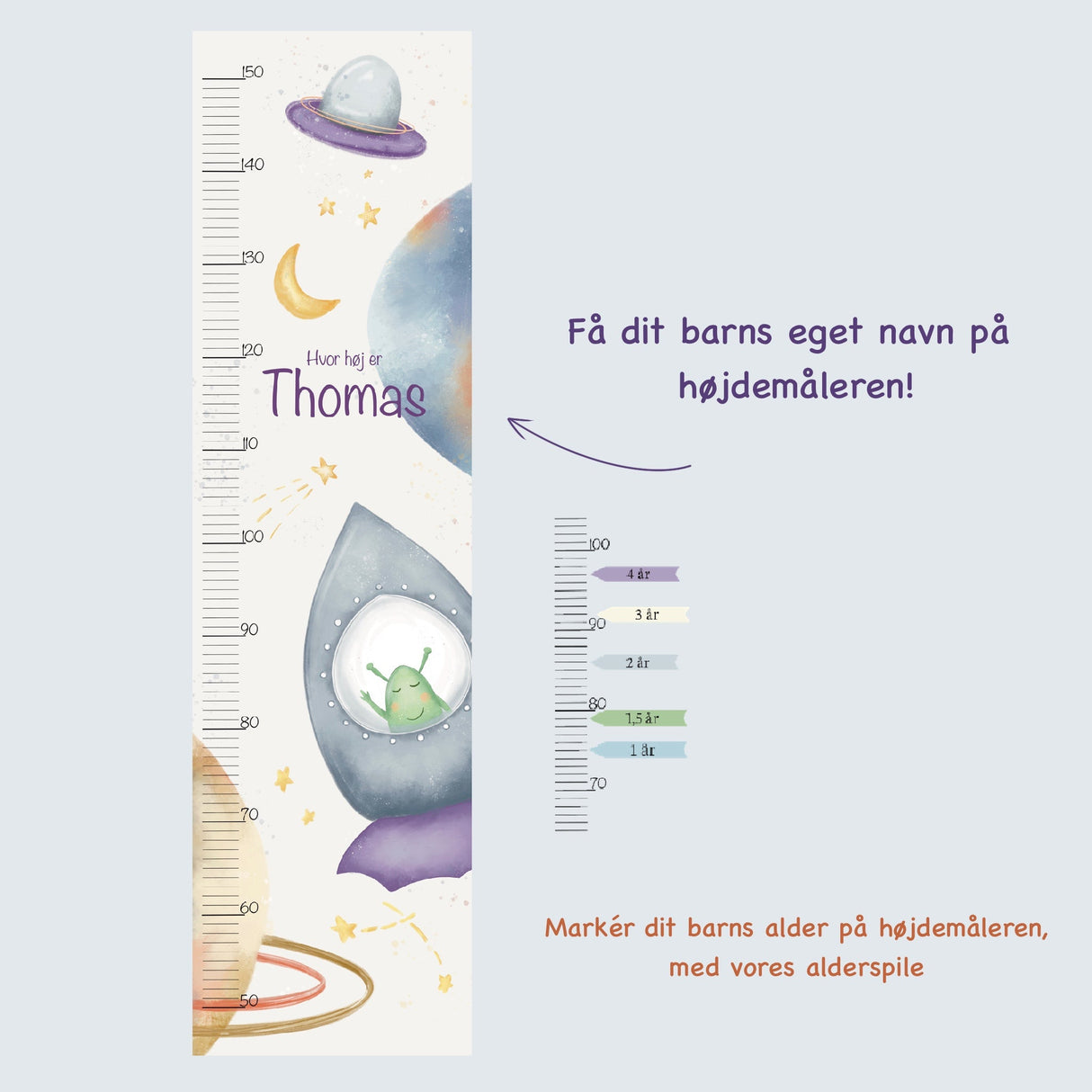 Rumvæsen & Ufo Højdemåler - Lille Plakat